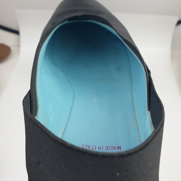 Thierry Rabotin Black soft leather size 42 elastic trim comfort office w… - Picture 12 of 16